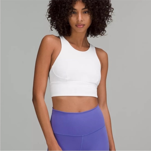 lululemon athletica Tops - Lululemon Ebb to Train White Racerback Bra 6 -flawed